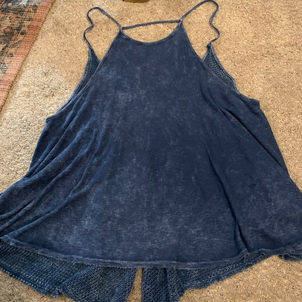 Distressed strappy tank